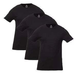 👕 Kit 3 Camisetas Masculinas Slim Pretas Hering