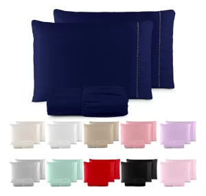 😴 Lençol 400 Fios Azul-Marinho: O Sono de Hotel Que Cabe no Seu Bolso!