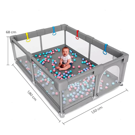 🧸 Cercadinho Bebê Grande 180x150: segurança, conforto e muita diversão!