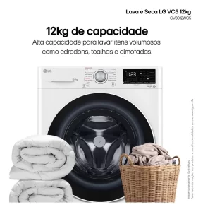 🧼 Lava e Seca LG VC5 12kg: inteligência, economia e roupas impecáveis!